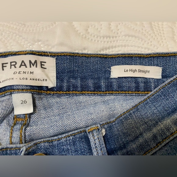 FRAME DEMIN Le High Straight Daphne Blue Jeans - Picture 11 of 12